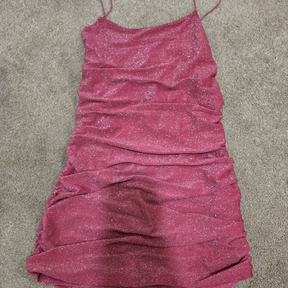 Elegant Pink Glitter Dress